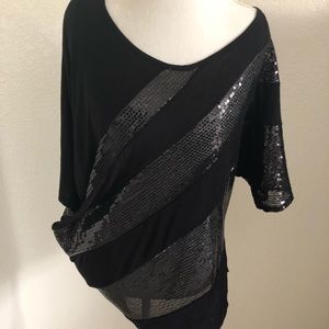 Black sequin tunic